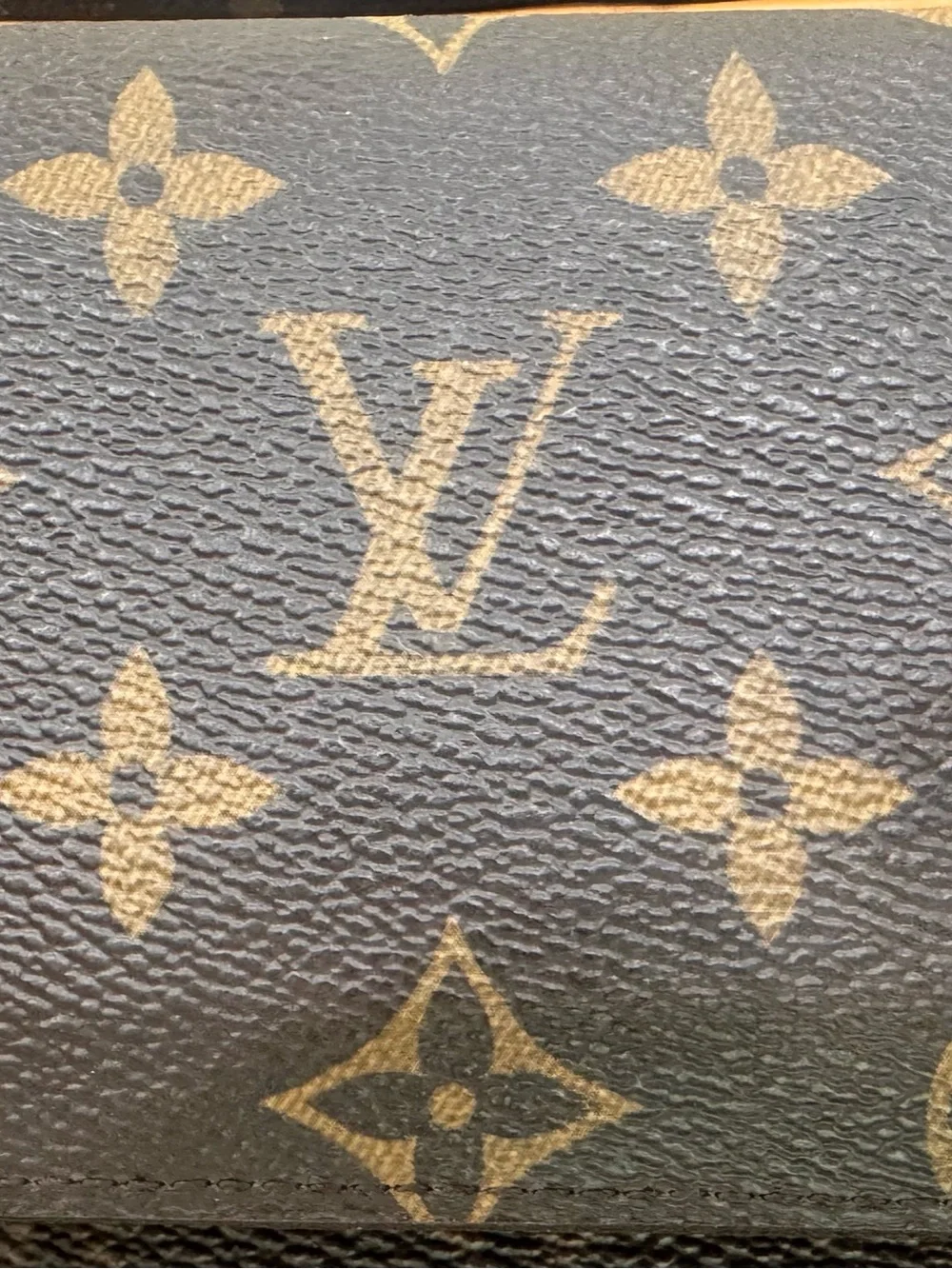 Louis Vuitton Brown Monogram Canvas Card Holder with Pink and Blue Illustration
